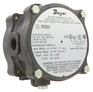 Dwyer 1950 Взрывобезопасное реле дифференциального давления воздуха и газа Exd IP64 SPDT