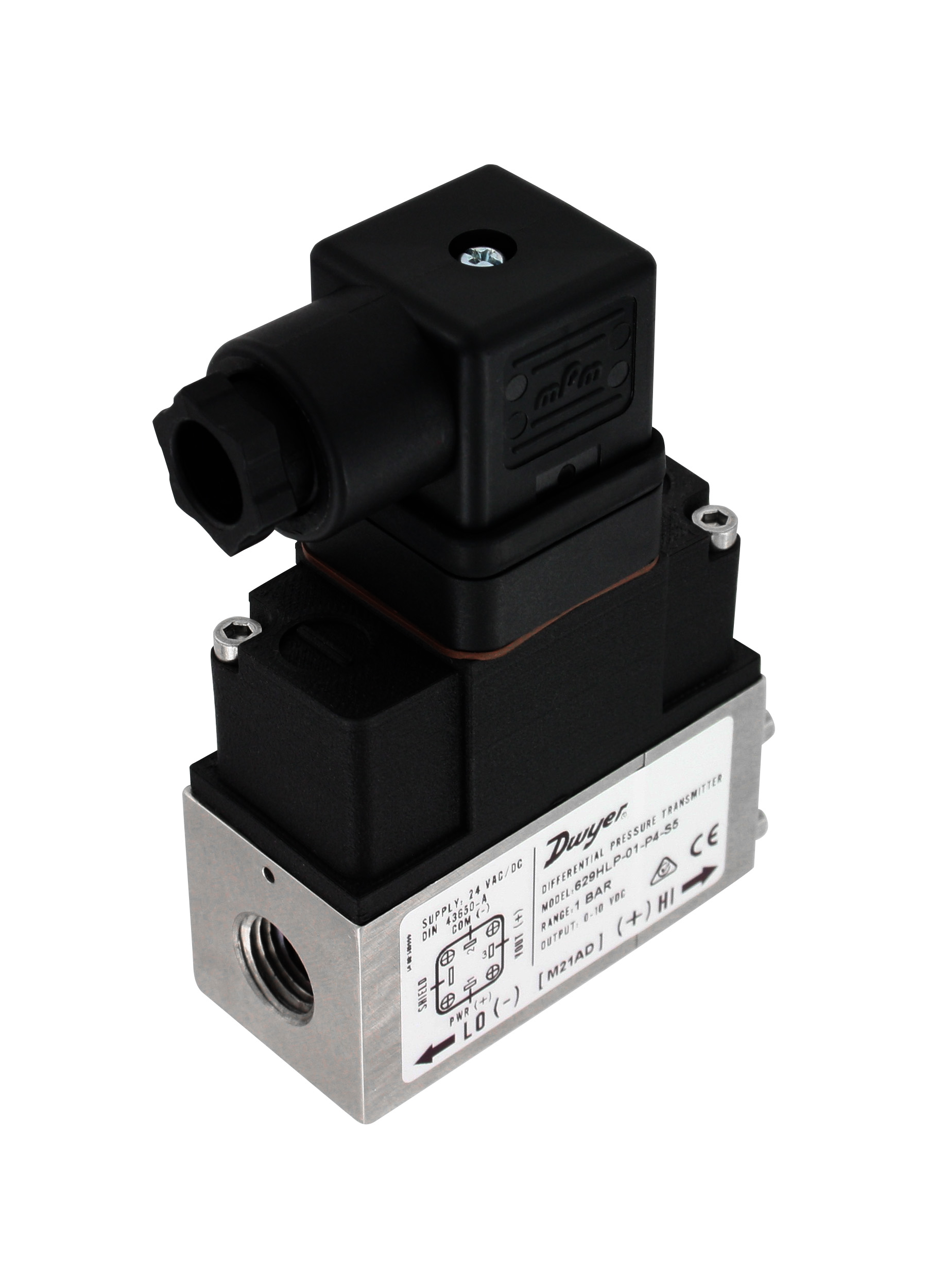 Dwyer 629HLP Компактный дифференциальный датчик перепада давления жидкости и газа