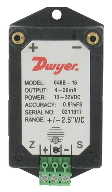 Dwyer 648B/648С Дифференциальный датчик перепада давления воздуха и газа
