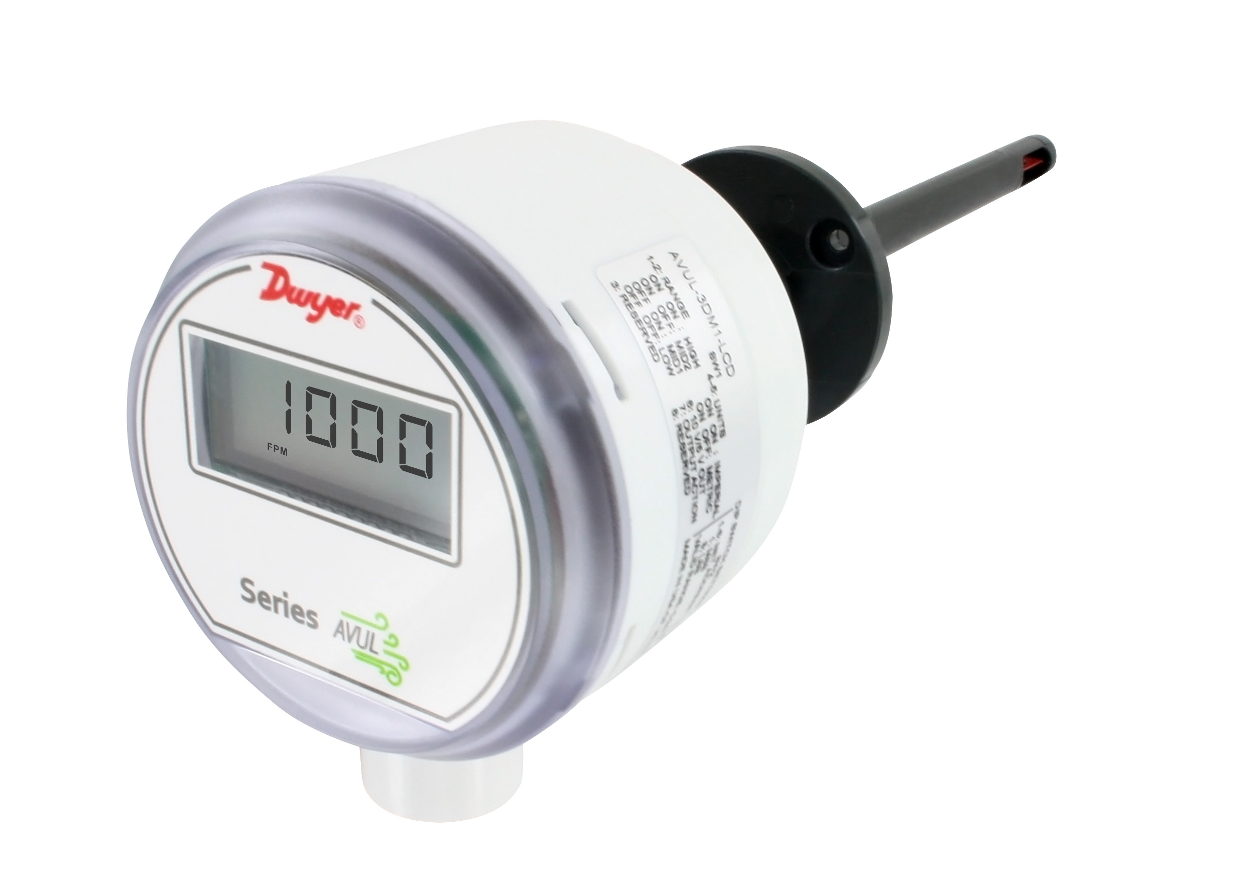 DWYER AVUL Канальный датчик скорости воздуха 0-20 м/с IP66