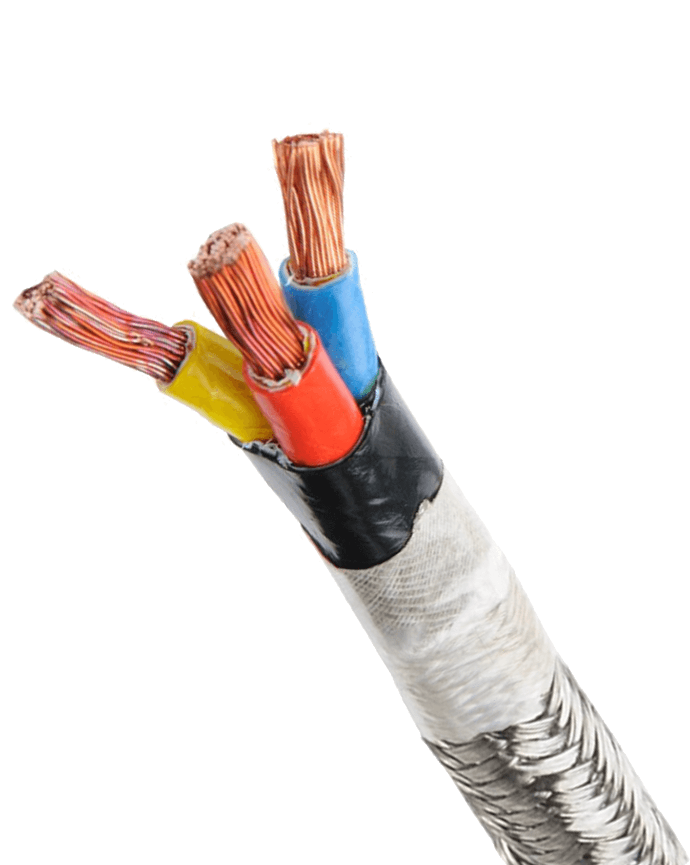TEMPSENS HR-301 Термостойкий силовой кабель с изоляцией из PTFE со стальной оплеткой до 450°C