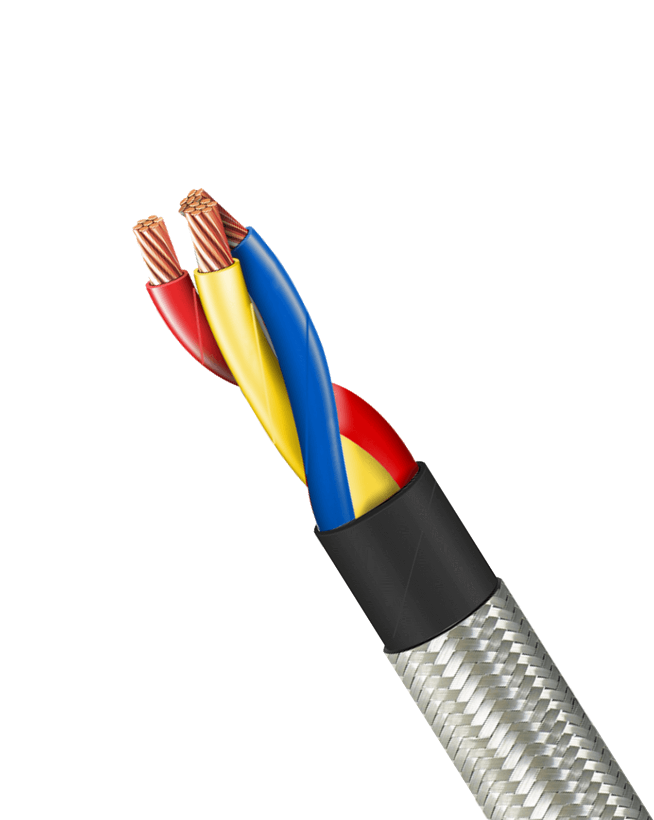 TEMPSENS HR-601 Термостойкий силовой кабель с изоляцией из PTFE с оплеткой из нержавеющей стали до 300°C