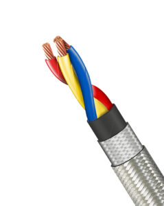 TEMPSENS HR-701 Термостойкий силовой кабель с изоляцией из PTFE с оплеткой из нержавеющей стали до 350°C