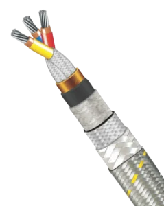 TEMPSENS HR-501 Термостойкий силовой кабель с изоляцией из PTFE с двойной оплеткой из стекловолокна до 600°C