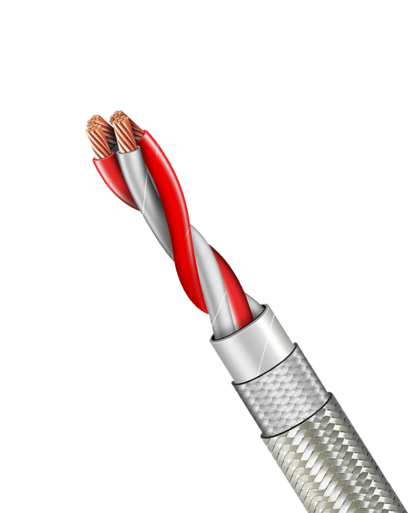 TEMPSENS RT-801 Удлинительный кабель для термосопротивления с изоляцией из PTFE с оплеткой из нержавеющей стали до 350°С